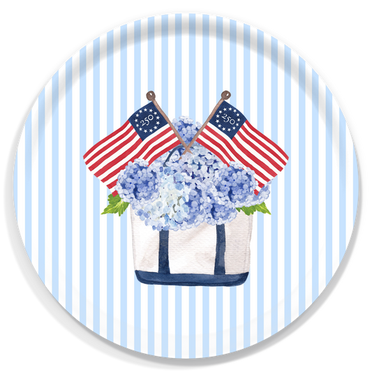 Freedom250® Patriotic Tote Birchwood Serving Tray