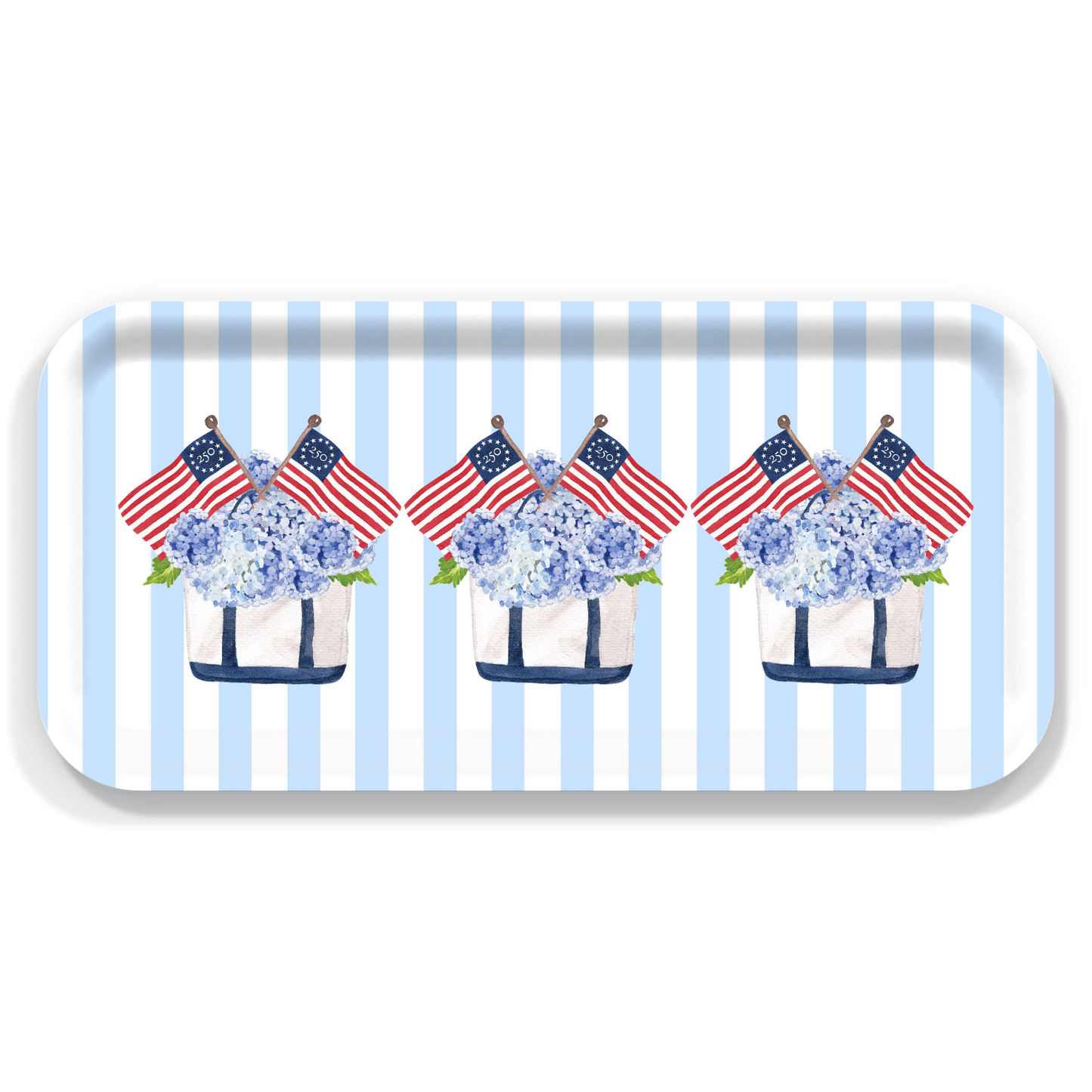 Freedom250® Patriotic Tote Birchwood Small Serving Tray