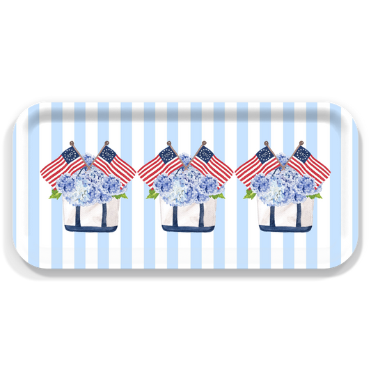 Freedom250® Patriotic Tote Birchwood Small Serving Tray