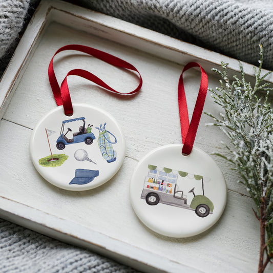 Hit The Links Golf Two Sided Ornament With Gift Box