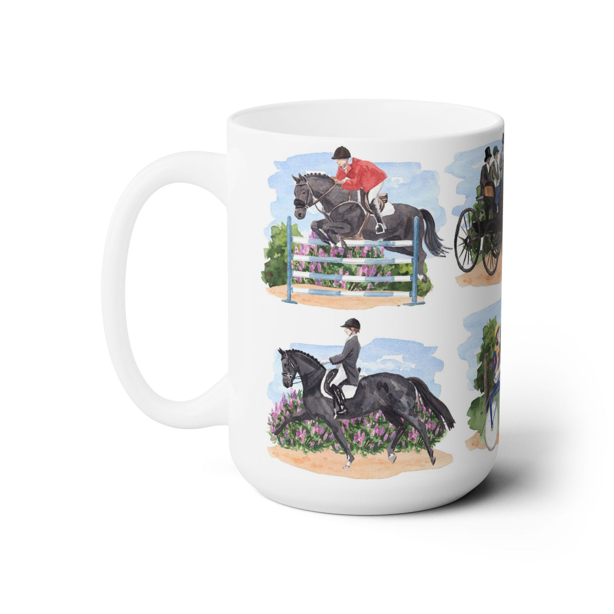 Horsing Around Equestrian Ceramic Mug