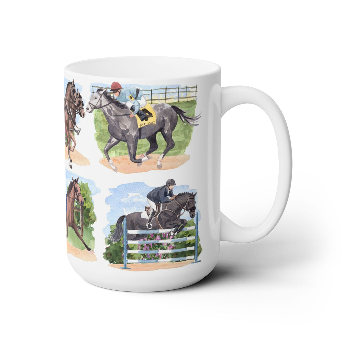 Horsing Around Equestrian Ceramic Mug