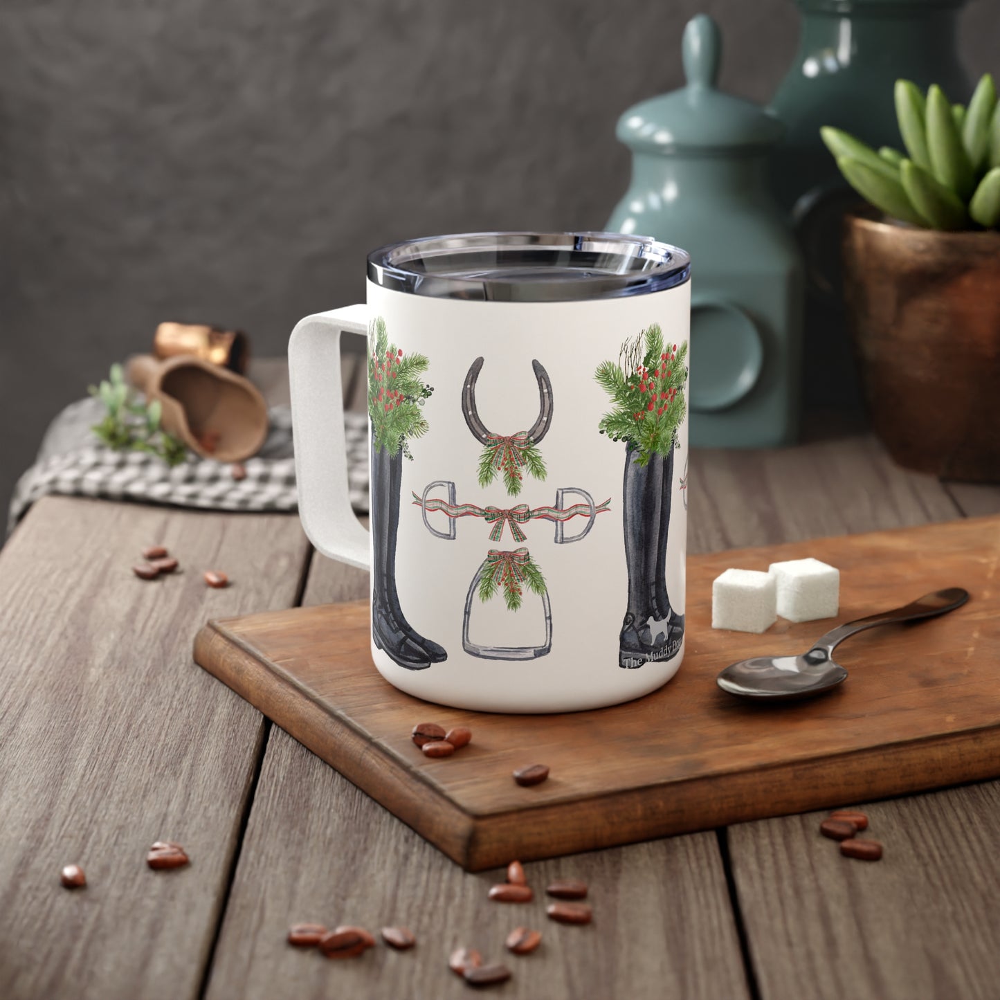 Wellington Christmas Equestrian Insulated Multi Mug