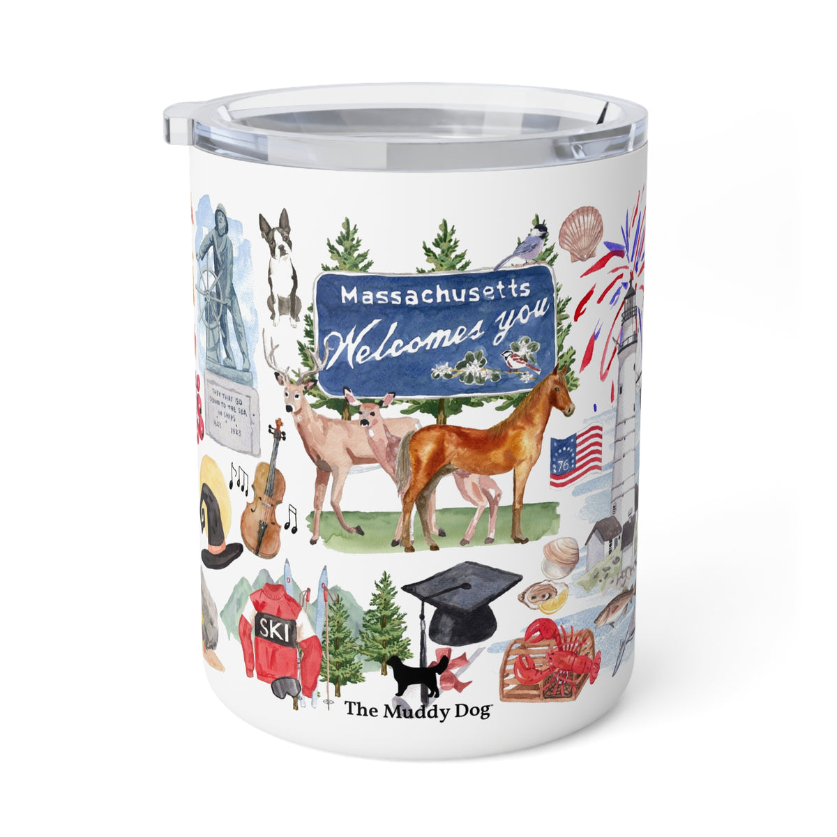 Massachusetts Forever! Insulated Travel Mug