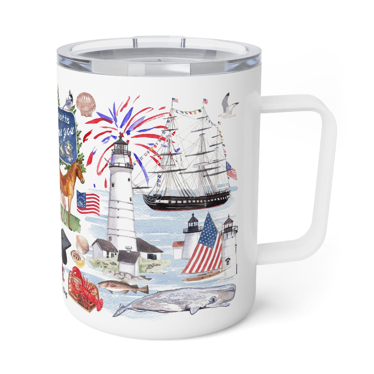 Massachusetts Forever! Insulated Travel Mug