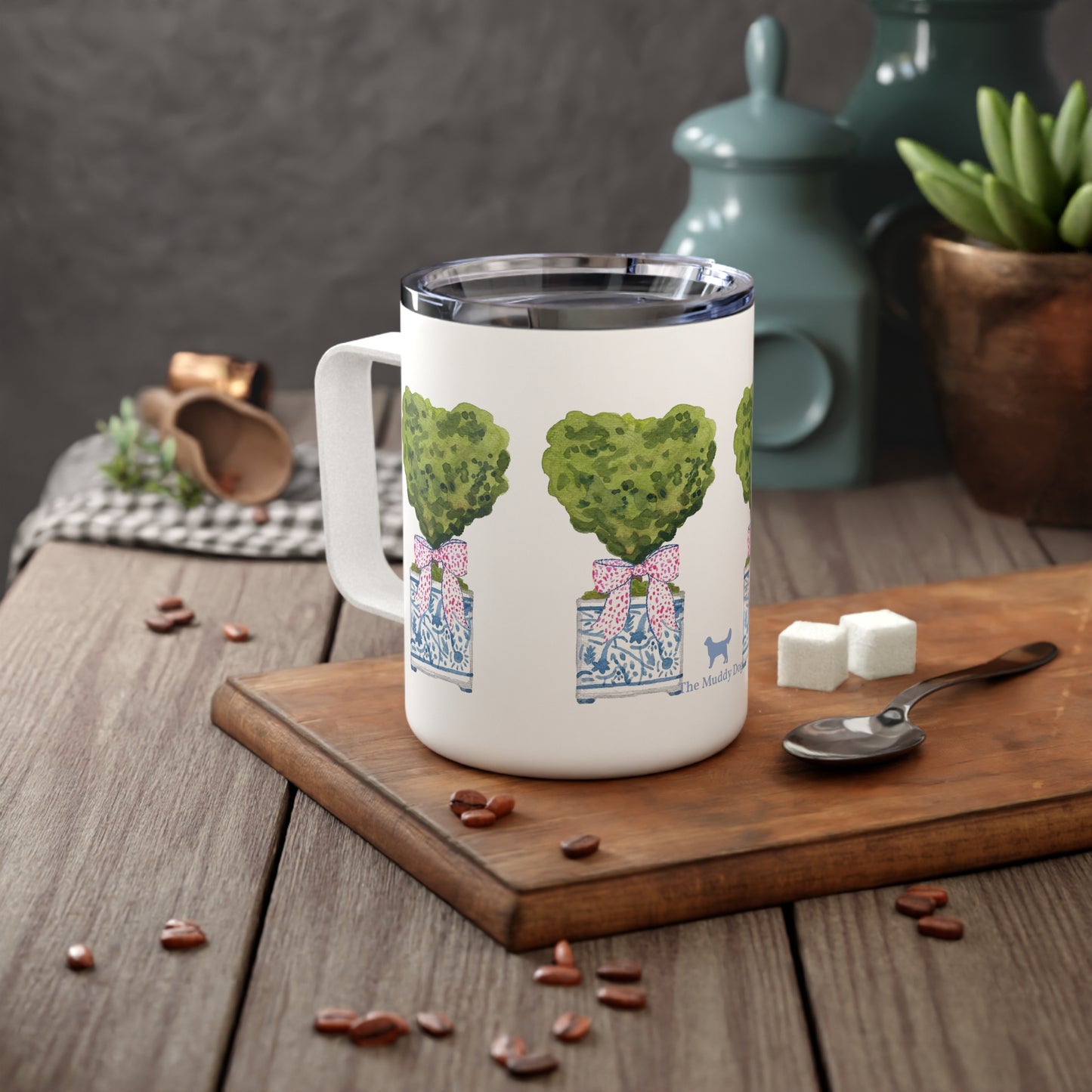 Love Topiary Insulated Mug