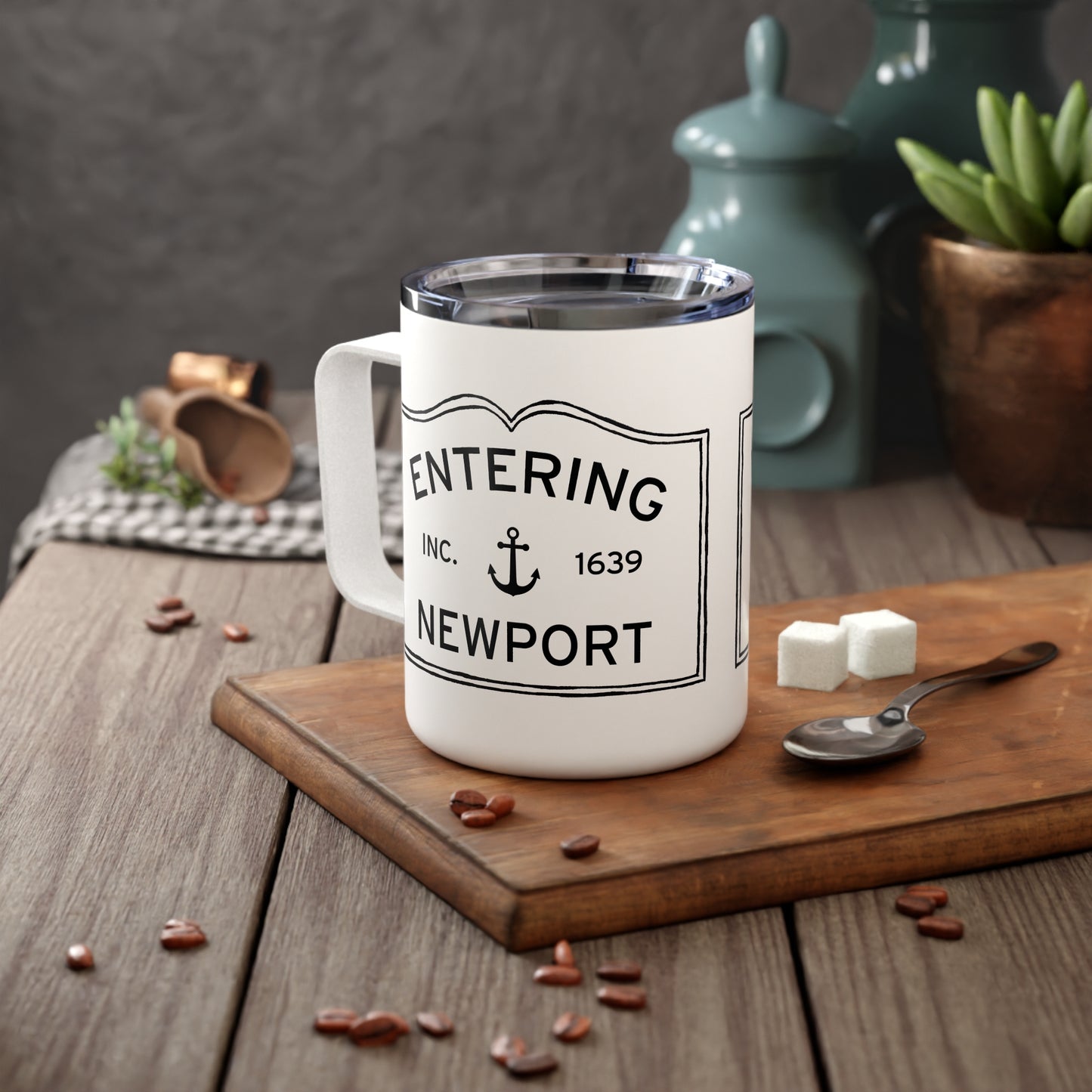 Entering Your Hometown Custom Insulated Multi Mug