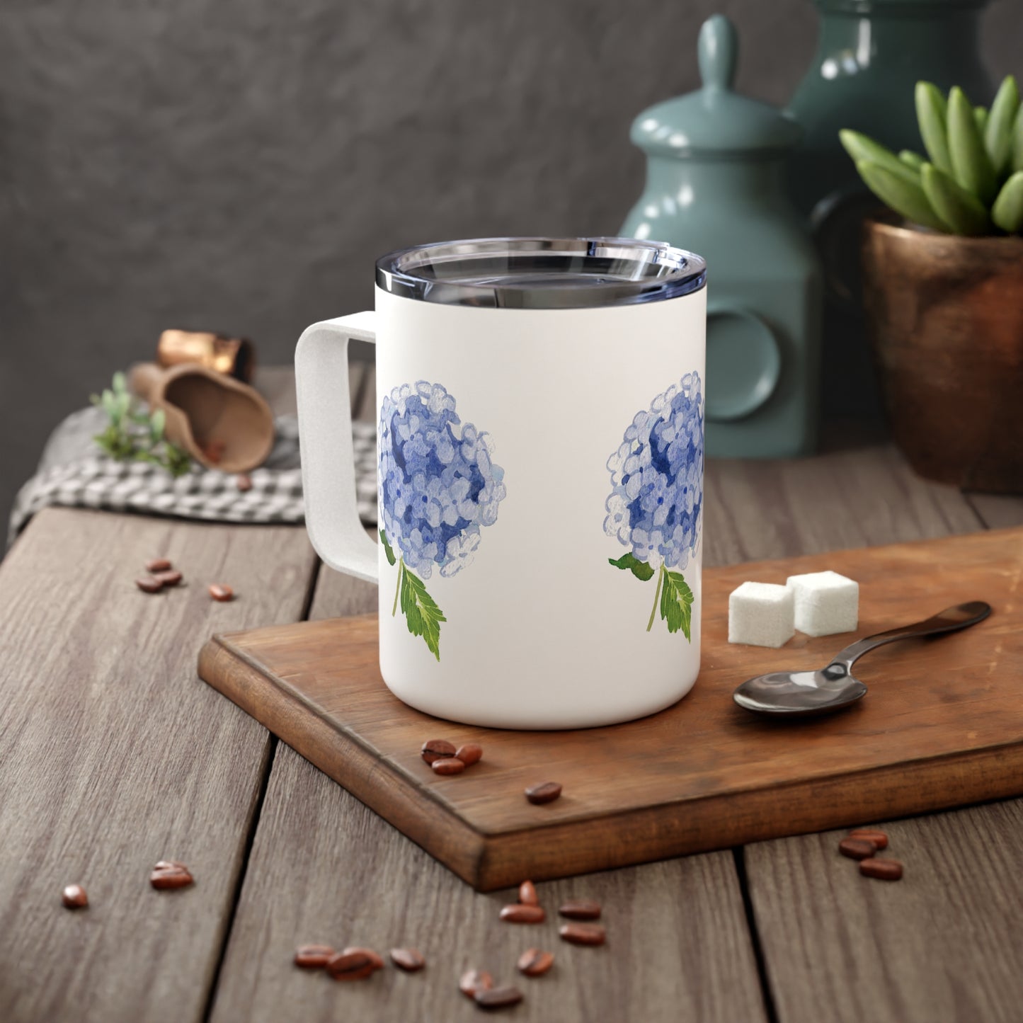 Hydrangea Insulated Multi Mug With Optional Personalization