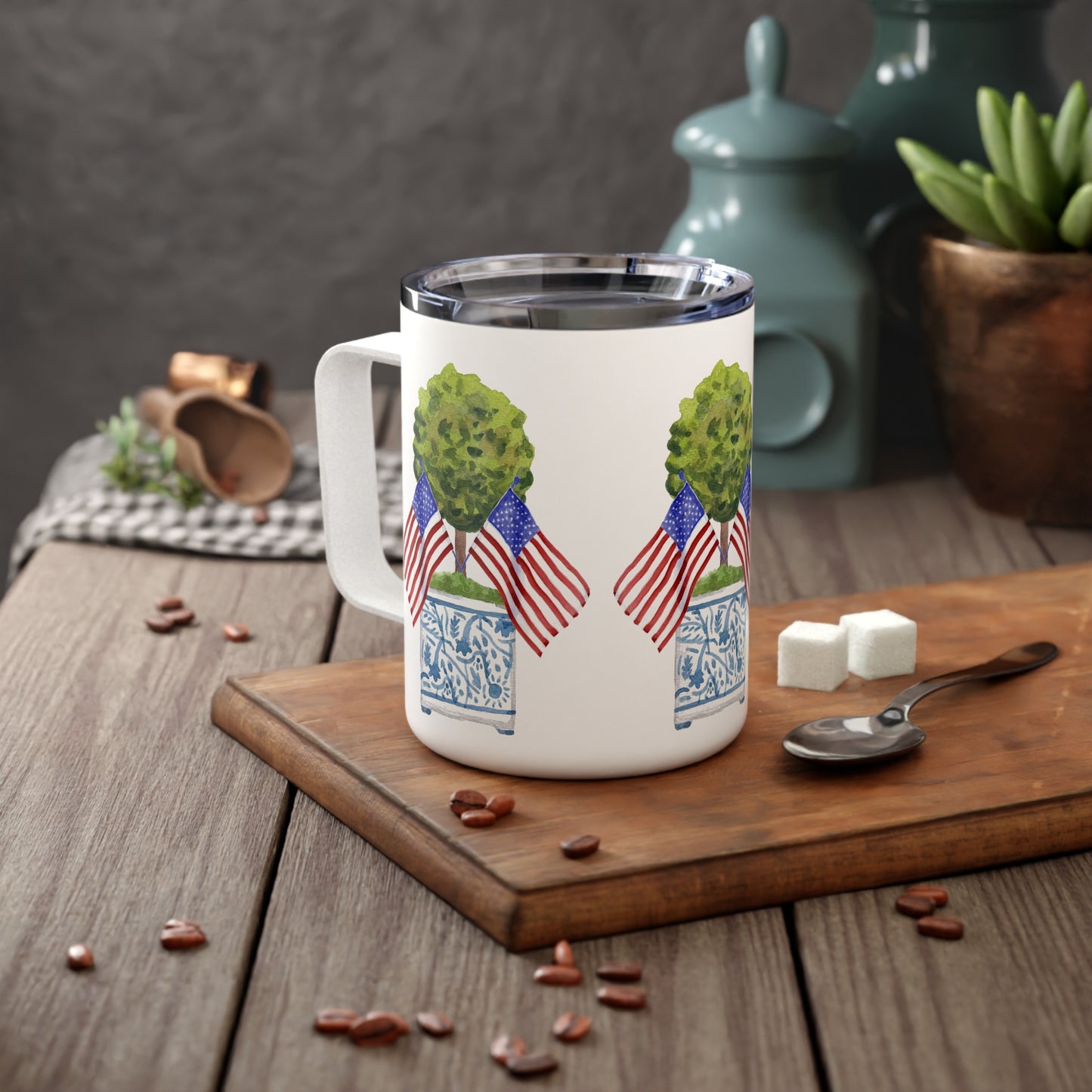 Patriotic Topiary Insulated Multi Mug