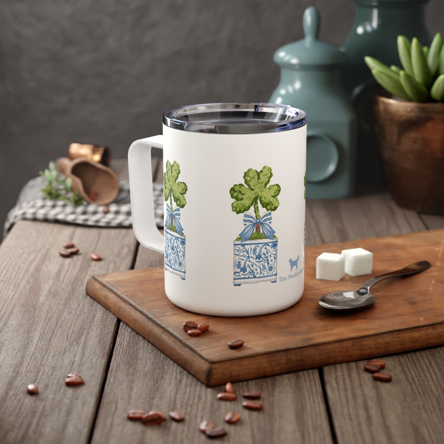 Lucky Charm Shamrock Topiary Insulated Multi Mug