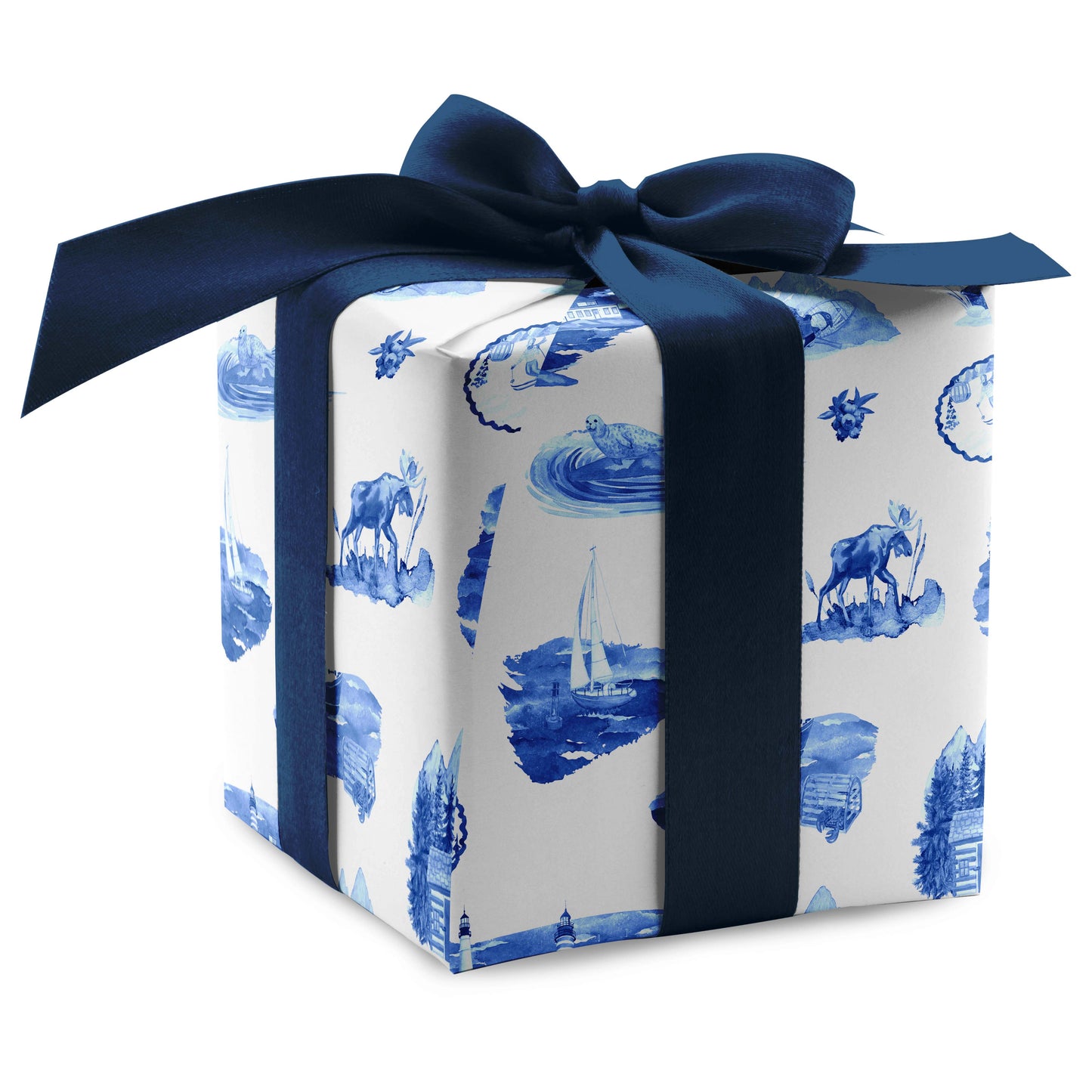 Maine Toile Luxury Gift Wrap - Available in 11 Colors