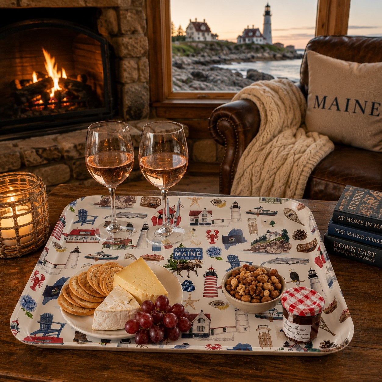 Maine Forever! Birchwood Serving Tray