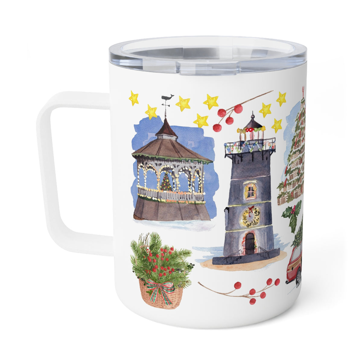 Martha's Vineyard Christmas Insulated Travel Mug