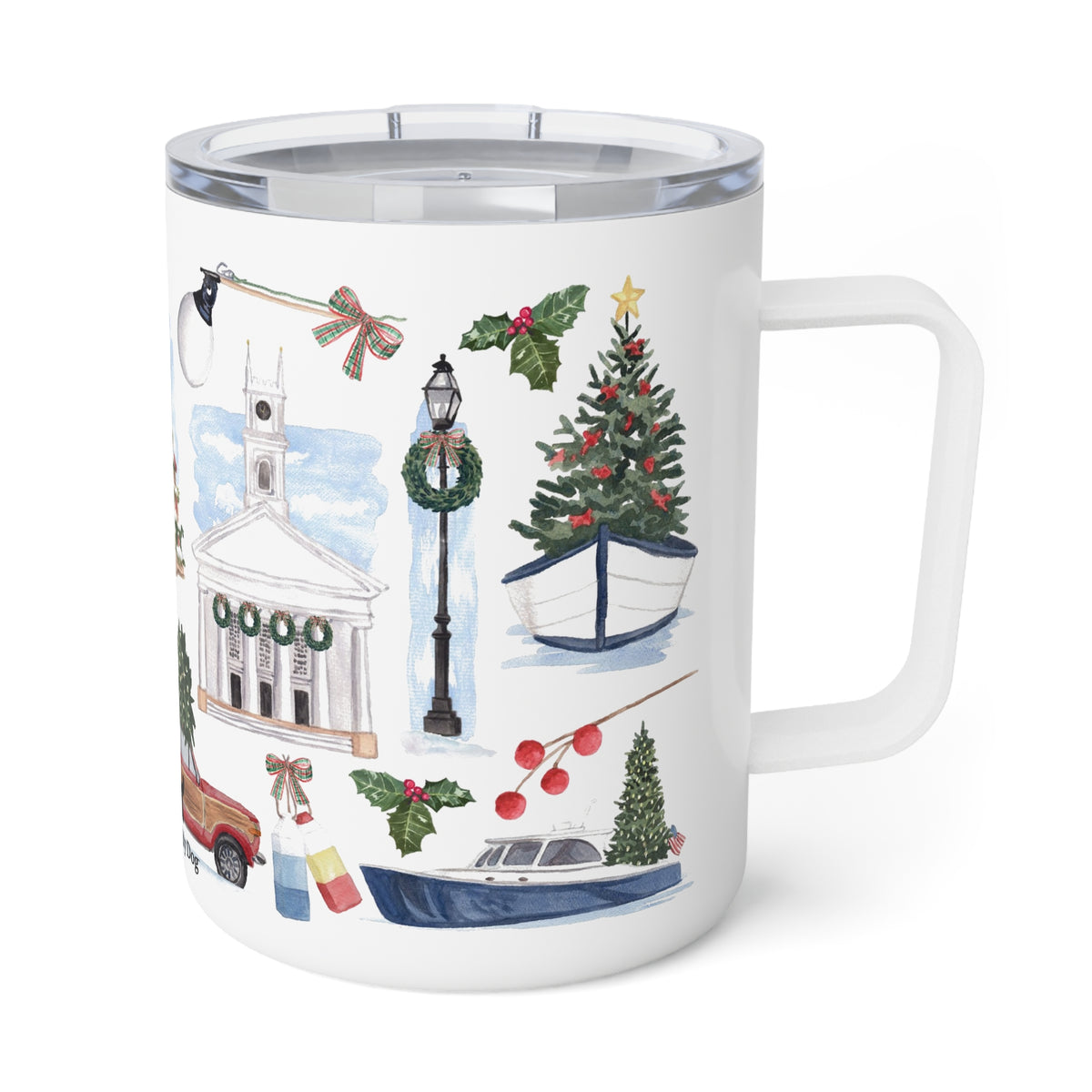 Martha's Vineyard Christmas Insulated Travel Mug