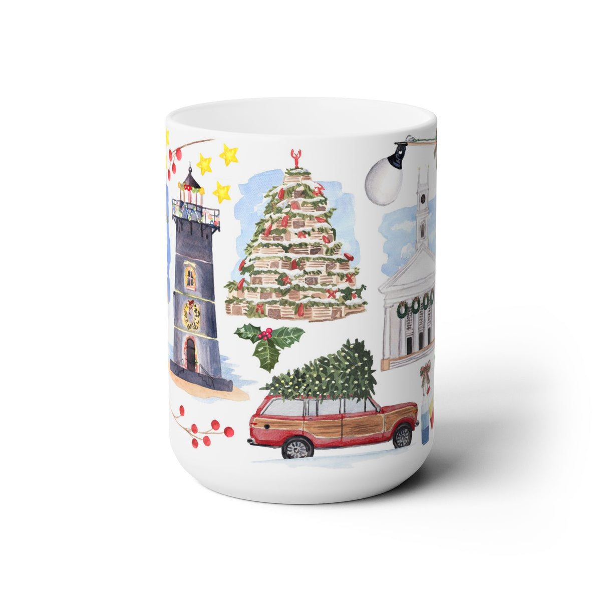 Martha's Vineyard Christmas Ceramic Mug