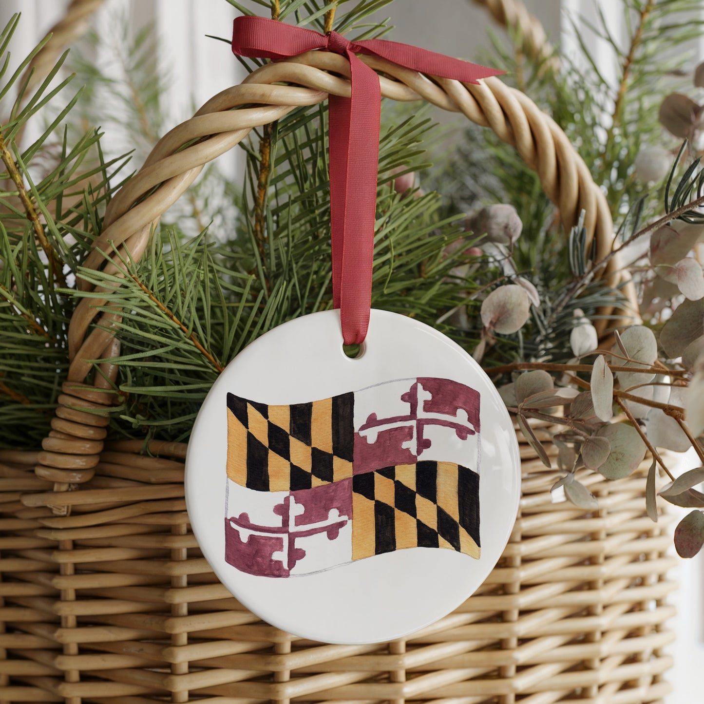 Maryland Forever! Two Sided Ornament With Gift Box