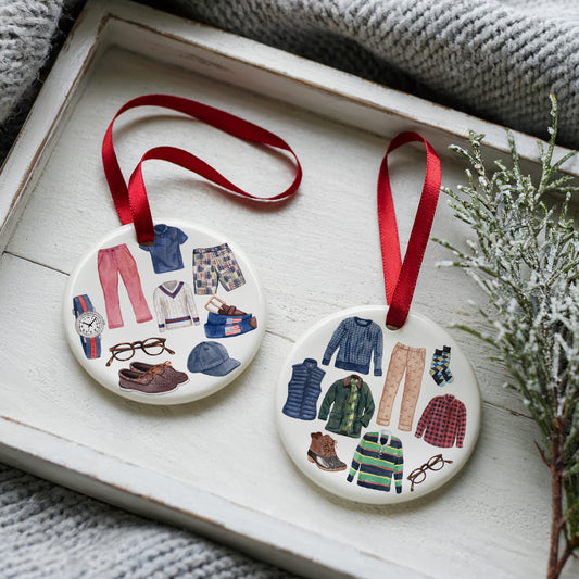 Men's Essentials Two Sided Ornament With Gift Box