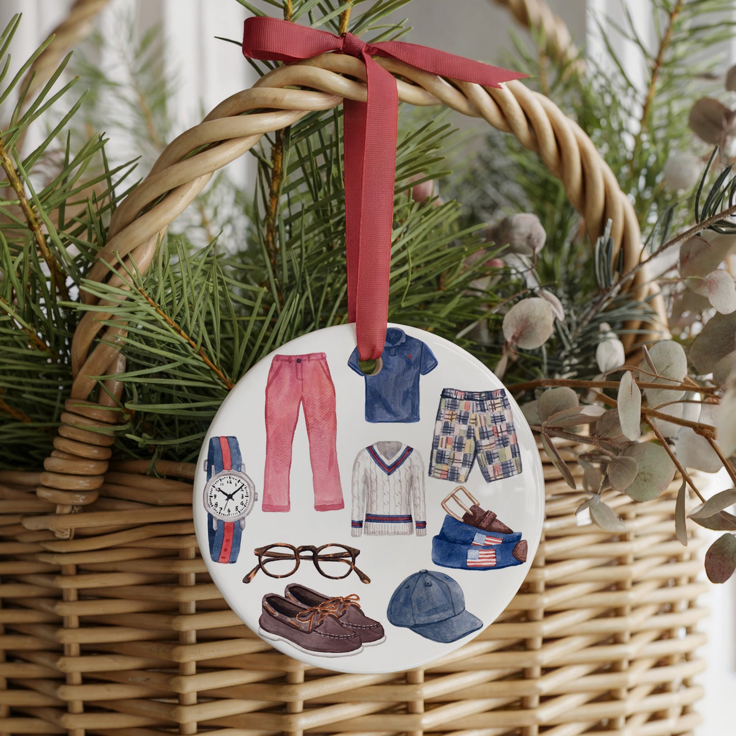 Men's Essentials Two Sided Ornament With Gift Box