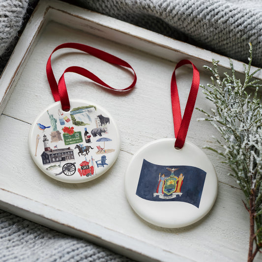 New York Forever! Two Sided Ornament With Gift Box
