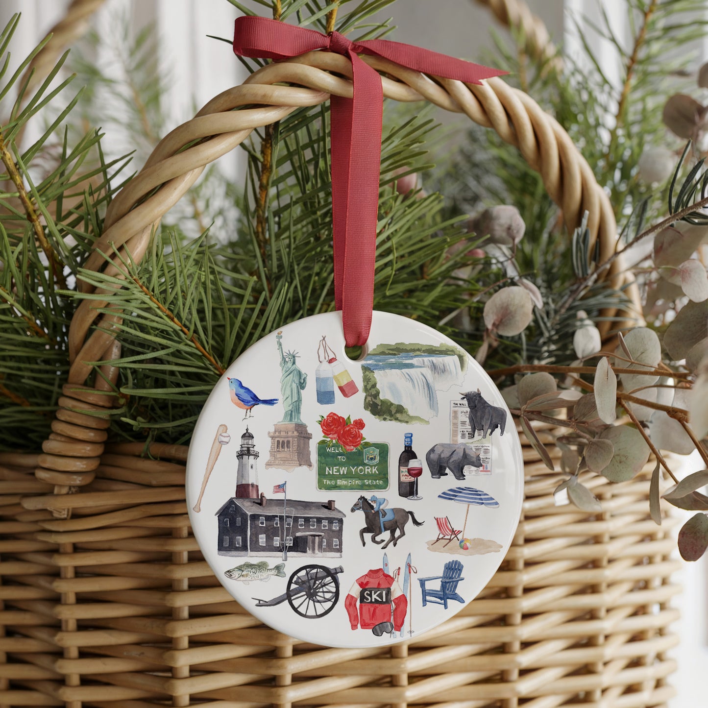 New York Forever! Two Sided Ornament With Gift Box