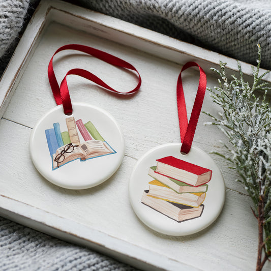 All Booked Up Two Sided Ornament With Presentation Gift Box