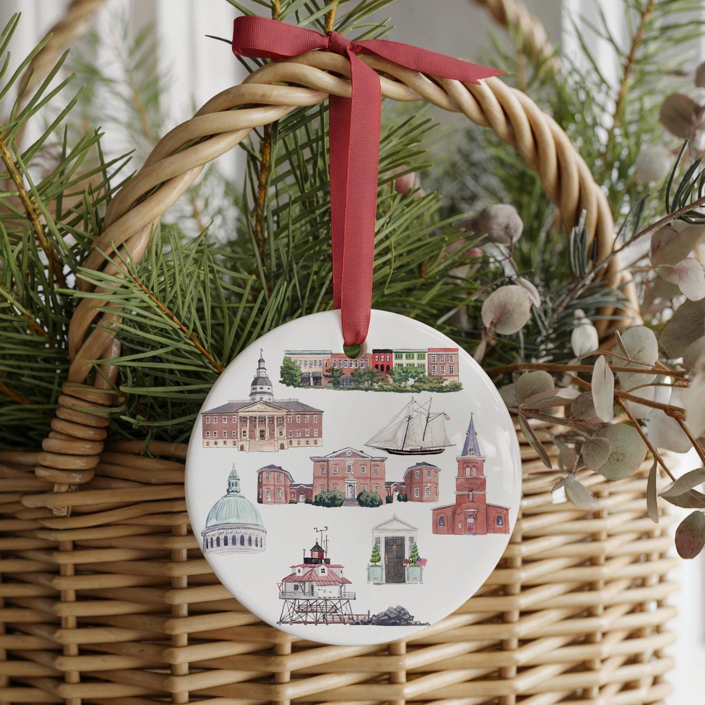 Annapolis Forever! Two Sided Ornament With Gift Box