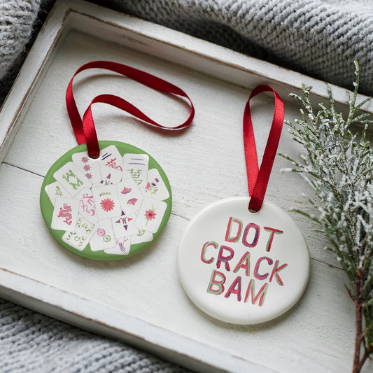 Let's Mahjong! Two Sided Ornament With Gift Box