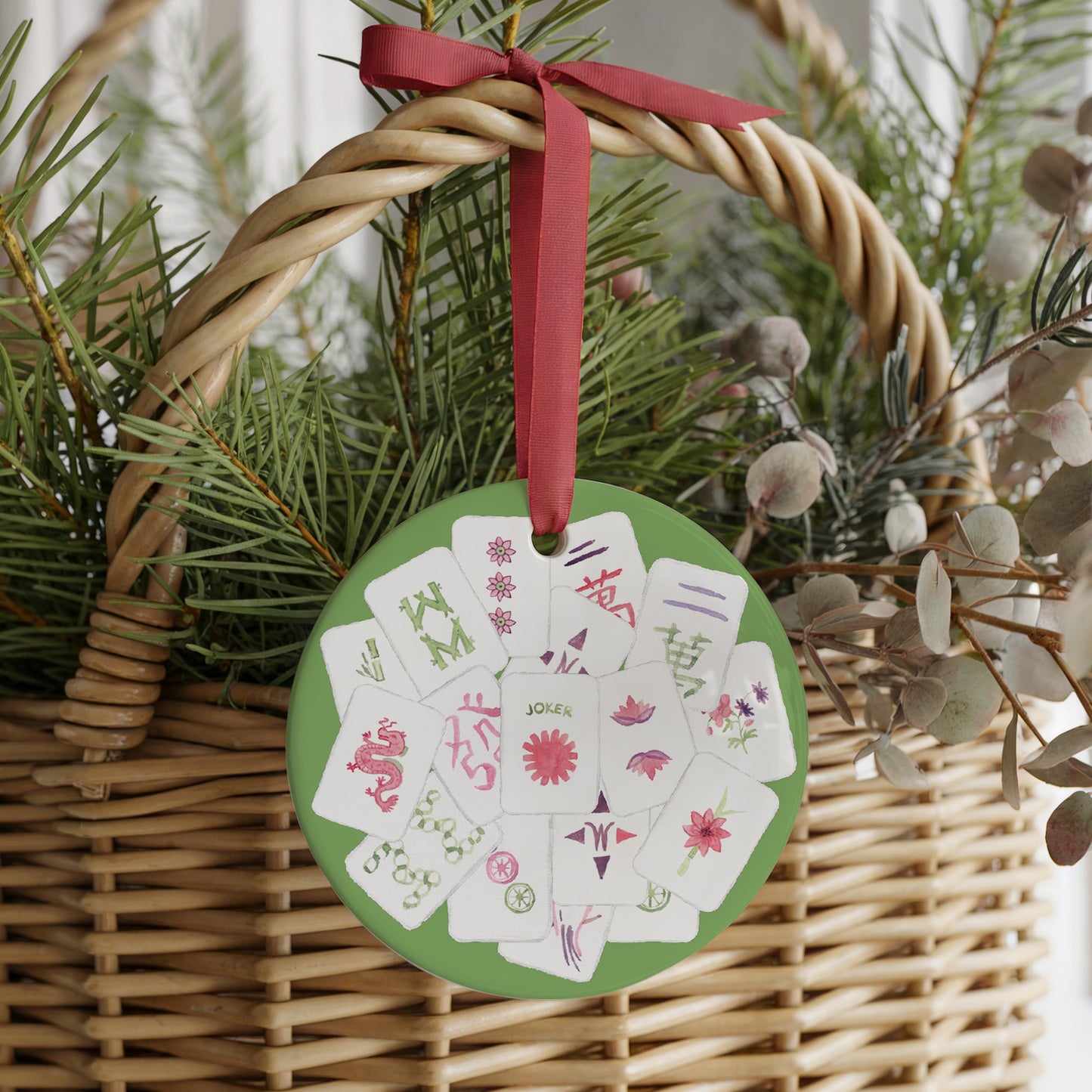 Let's Mahjong! Two Sided Ornament With Gift Box