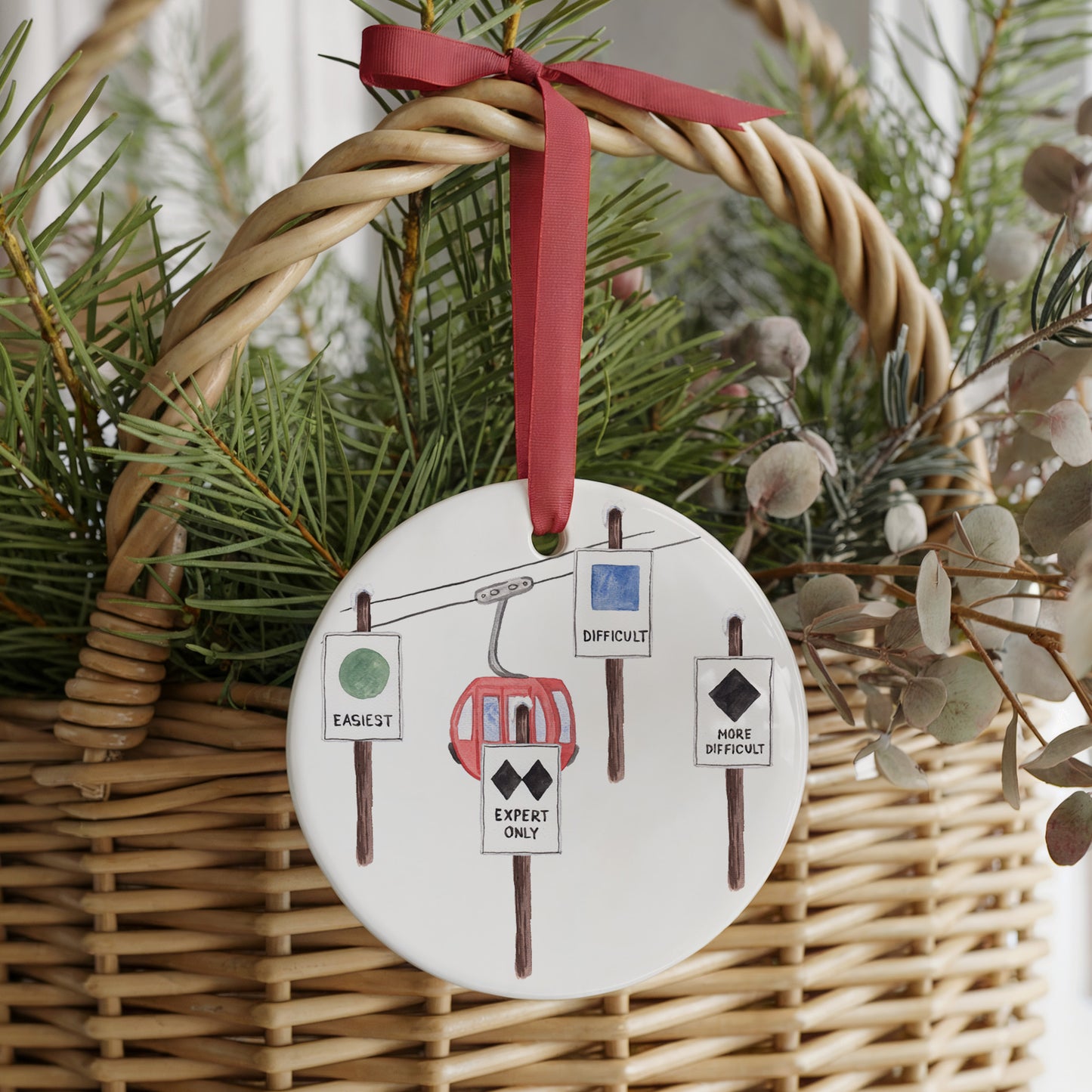 Ski You Later Two Sided Ornament With Gift Presentation Box