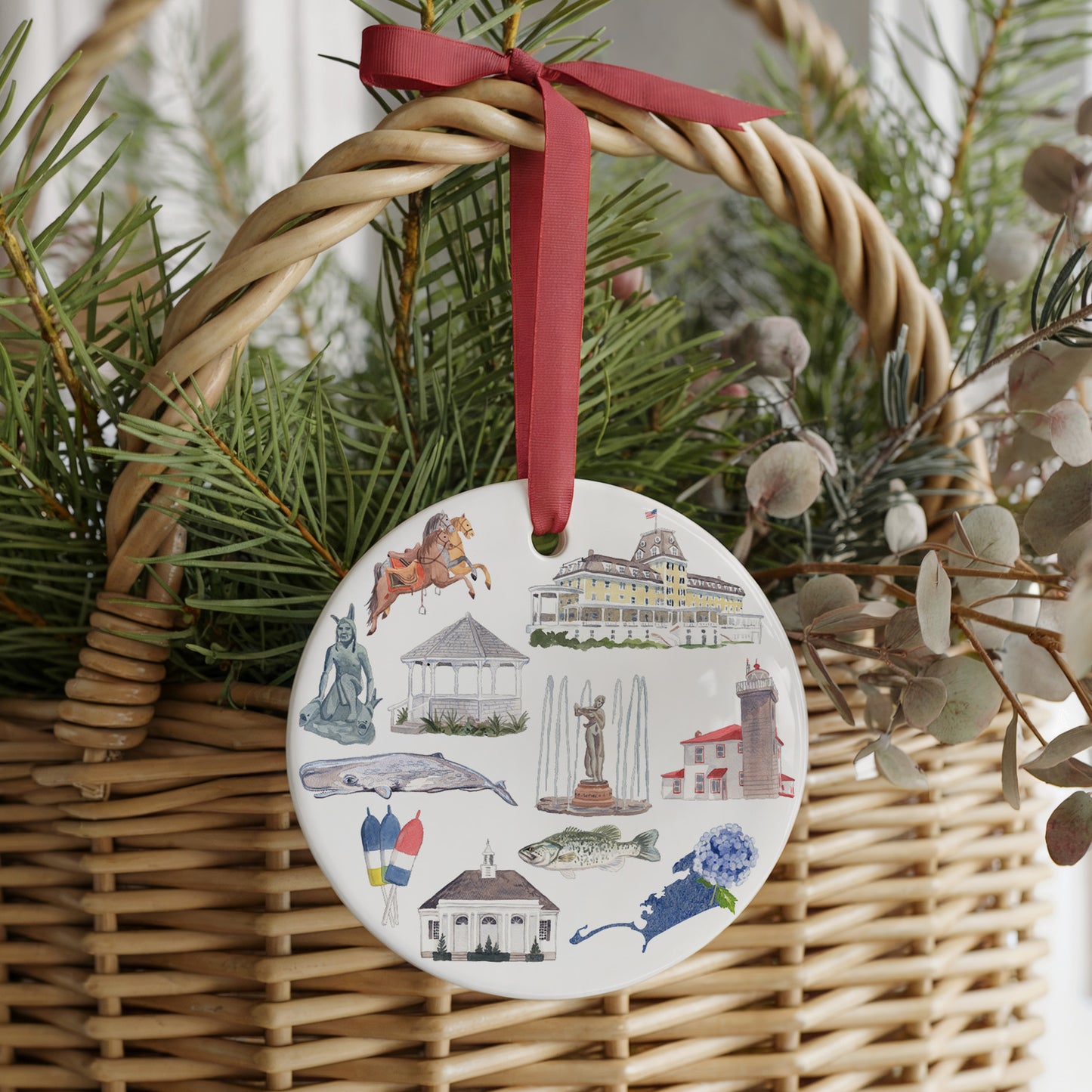 Watch Hill Forever! Two Sided Ornament With Gift Box