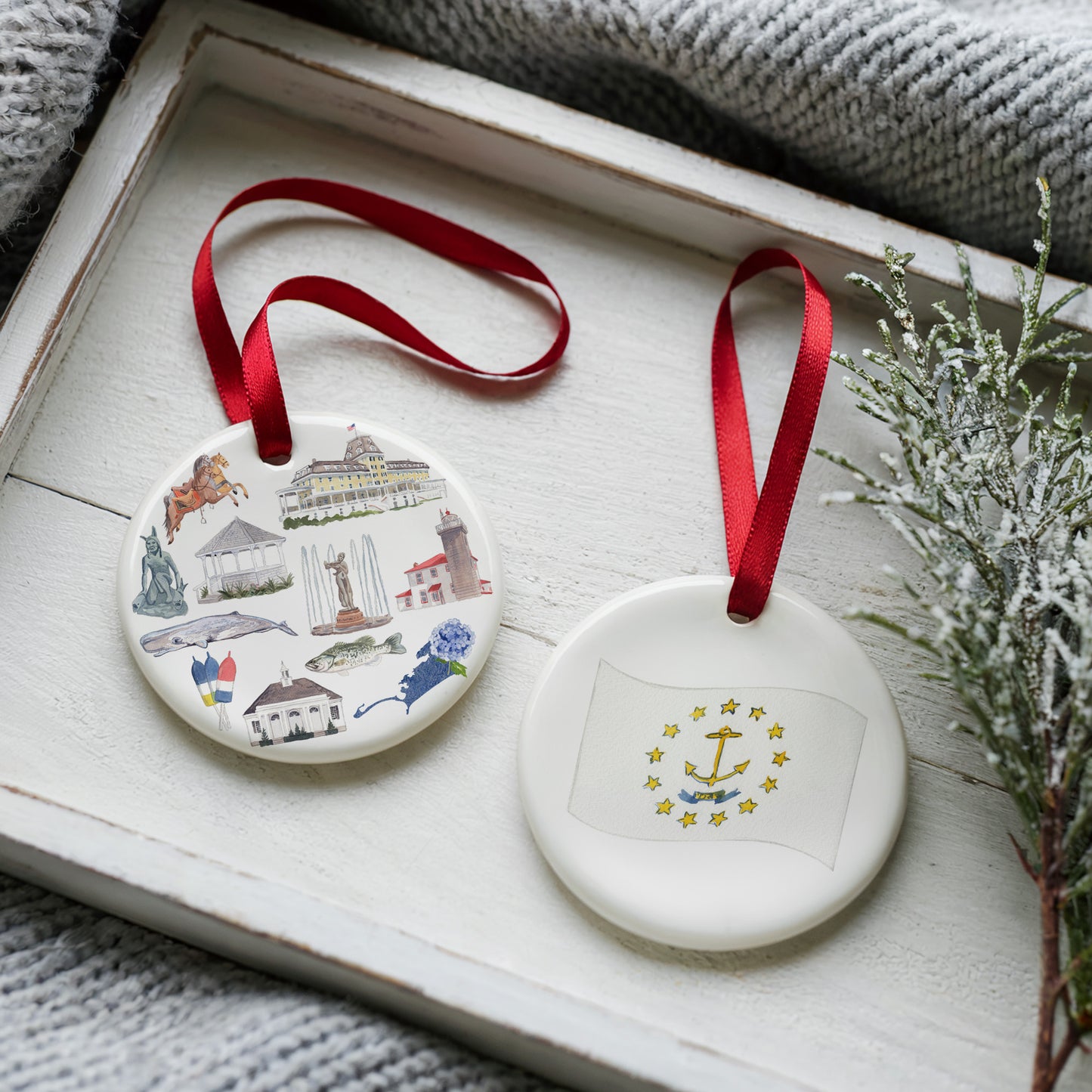 Watch Hill Forever! Two Sided Ornament With Gift Box