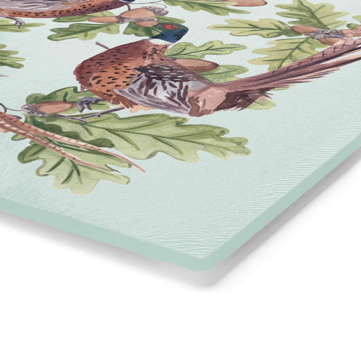 Pheasants & Oak Tempered Glass Cutting Board