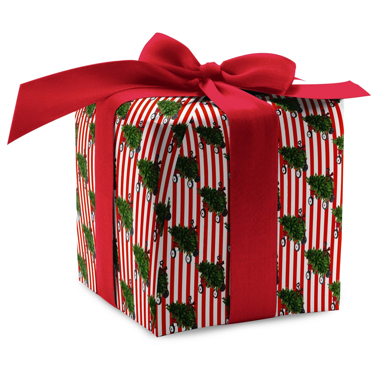 Little Red Christmas Wagon Luxury Gift Wrap