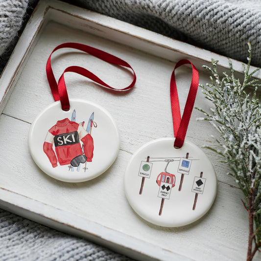Ski You Later Two Sided Ornament With Gift Presentation Box