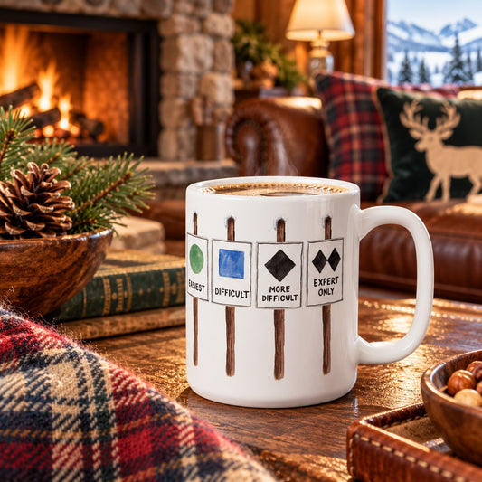 Ski Signs Ceramic Mug