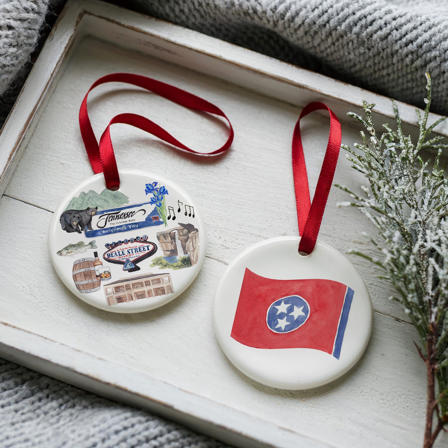 Tennessee Forever! Two Sided Ornament With Gift Box