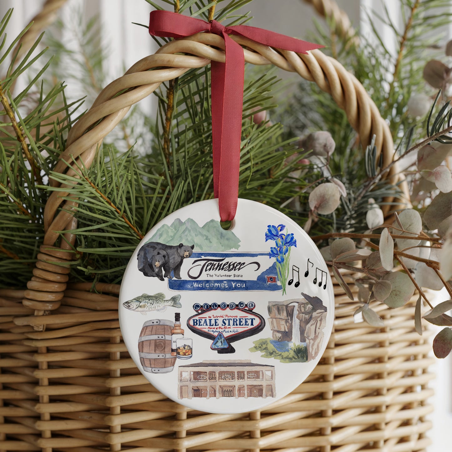 Tennessee Forever! Two Sided Ornament With Gift Box
