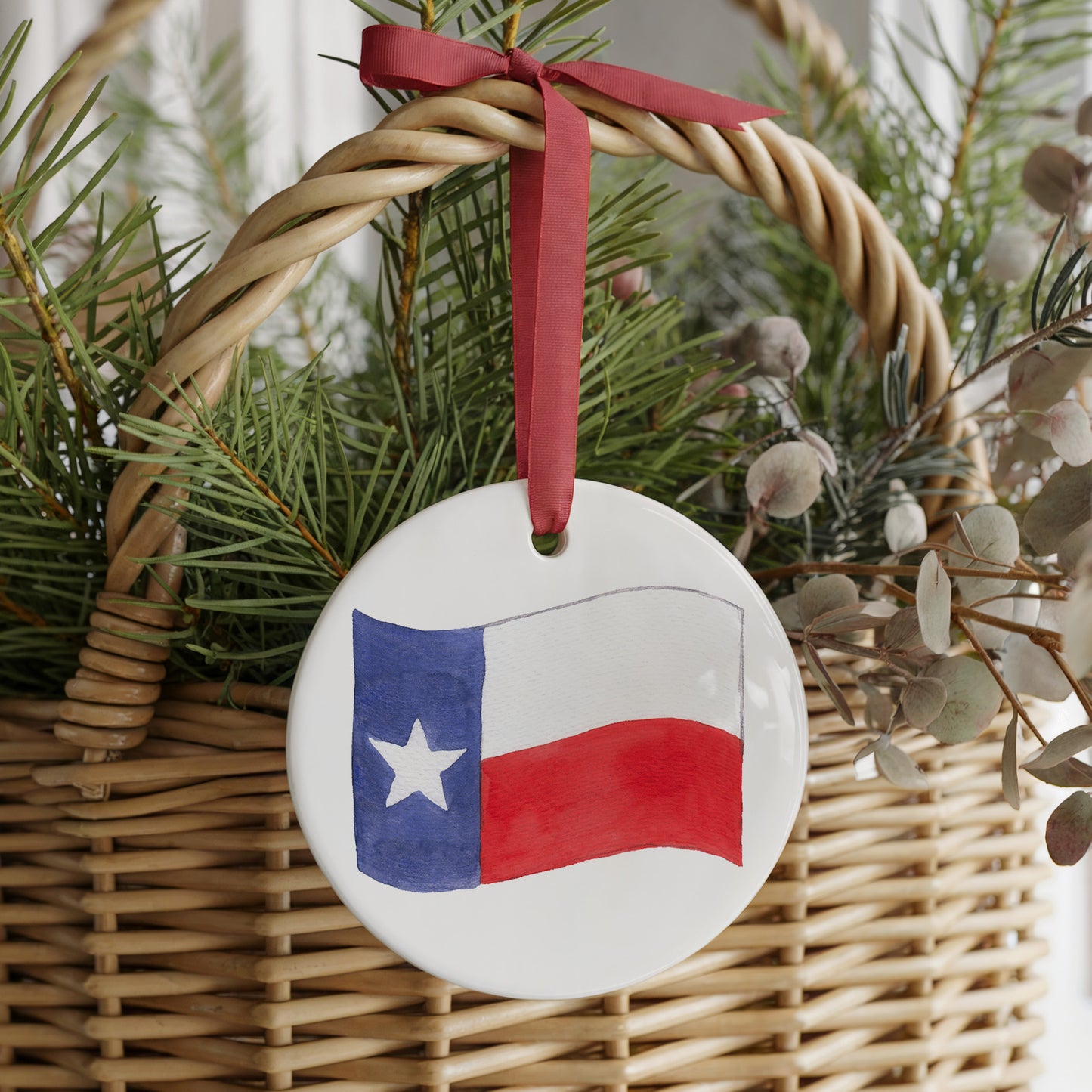 Texas Forever! Two Sided Ornament With Gift Box