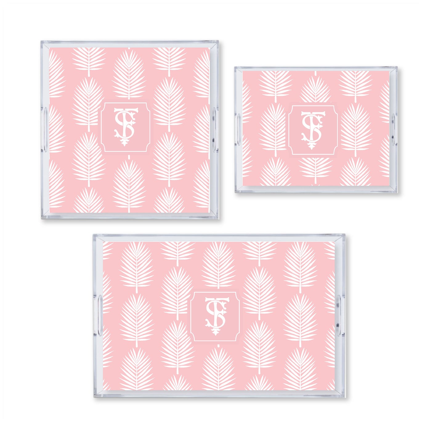 Cabbage Bay Reversible Acrylic Tray With Optional Monogram - Available In 3 Sizes and 3 Colors