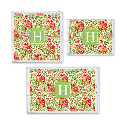 Merry Merry Reversible Acrylic Tray With Optional Monogram - Available In 3 Sizes