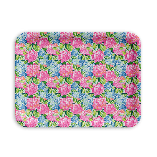 Hydrangea Happiness Tray Birchwood Serving Tray