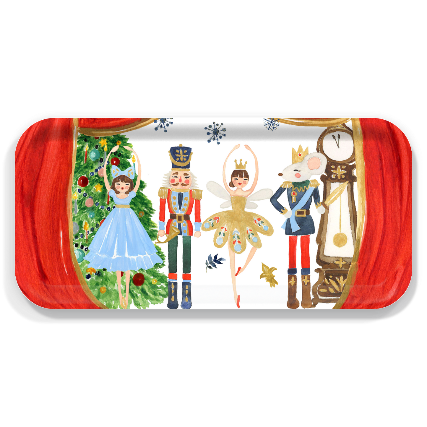 Nutcracker Tray Birchwood Serving Tray