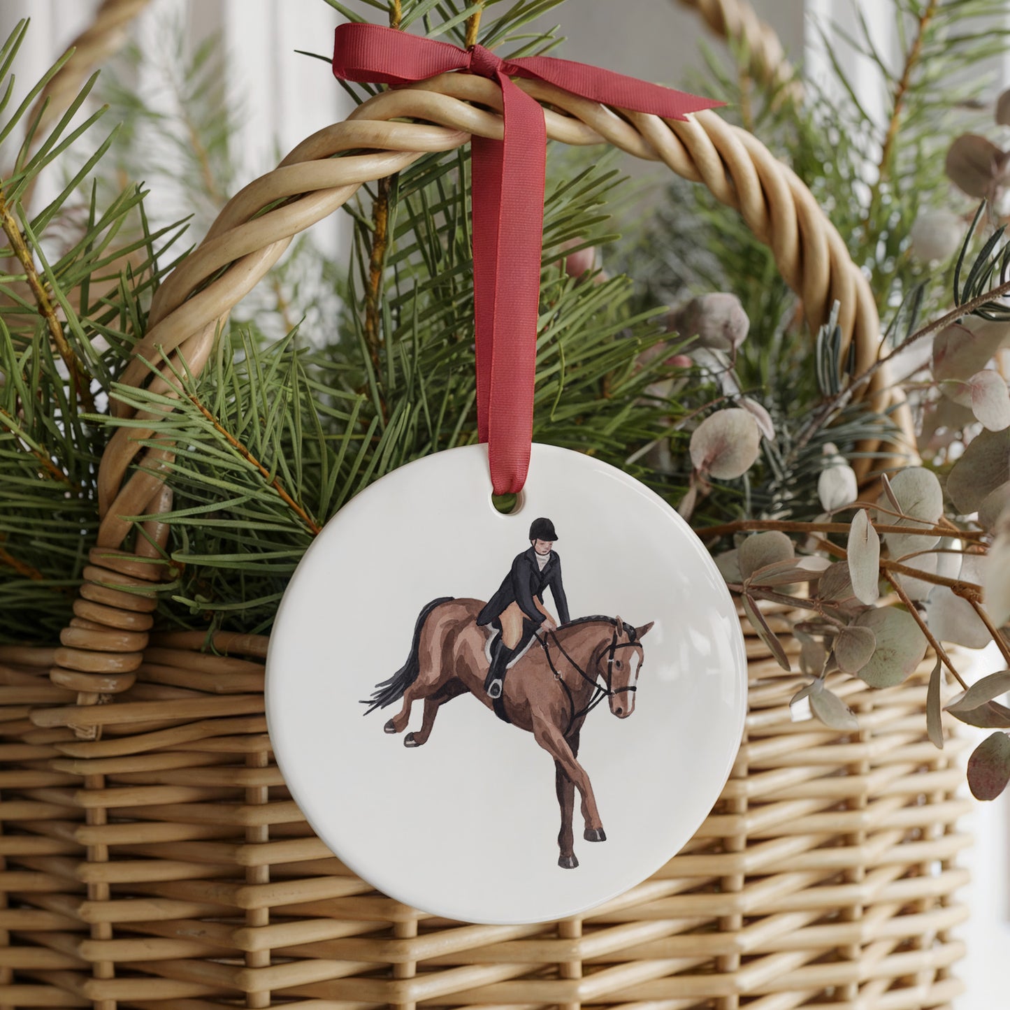 Wellington Equestrian Two Sided Ornament With Gift Box