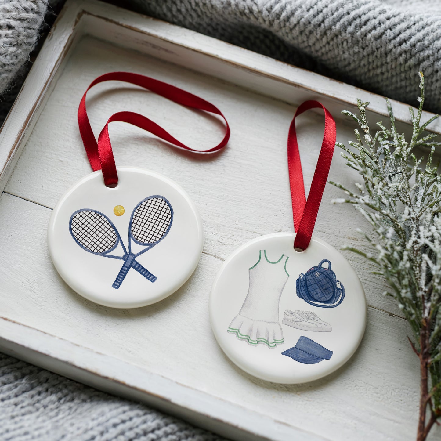 What A Racquet (Women's) Two Sided Ornament With Gift Box