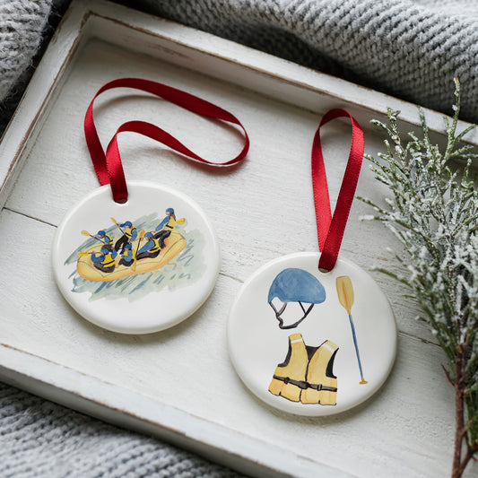 Whitewater Two Sided Ornament With Gift Box