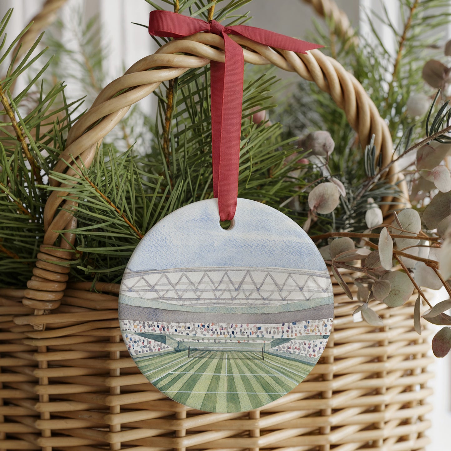 Wimbledon Tennis Two Sided Ornament With Gift Box