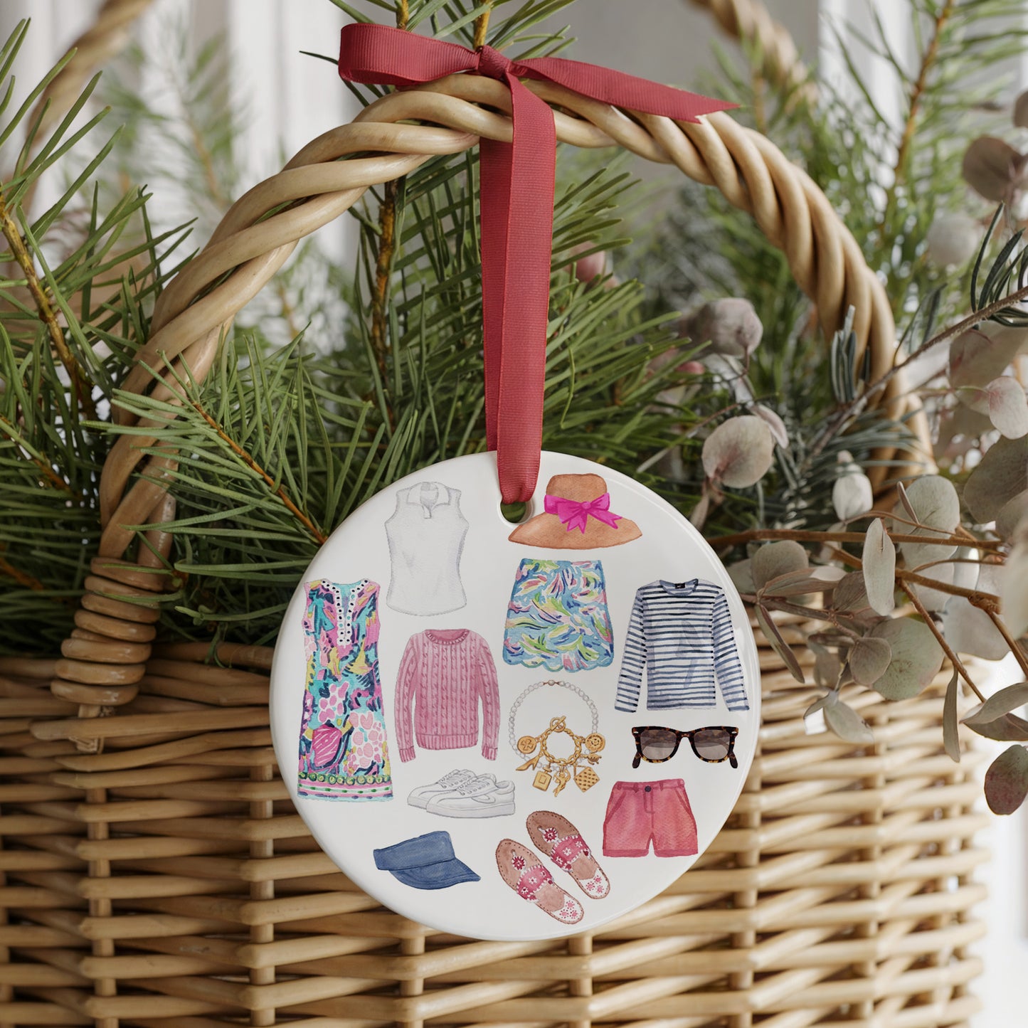 Women's Essentials Two Sided Ornament With Gift Box