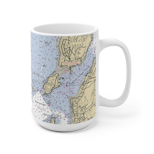 Custom Nautical Chart Ceramic Mug