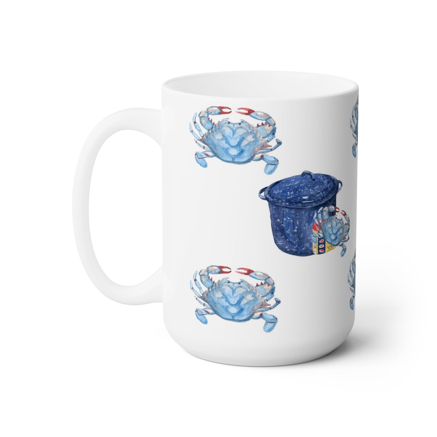 Blue Crabby Ceramic Mug