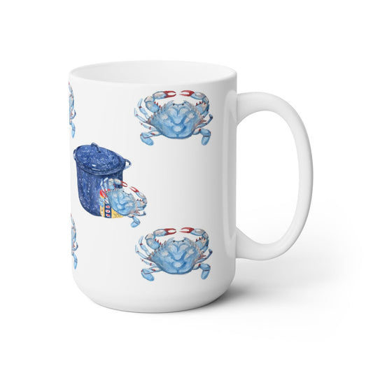 Blue Crabby Ceramic Mug